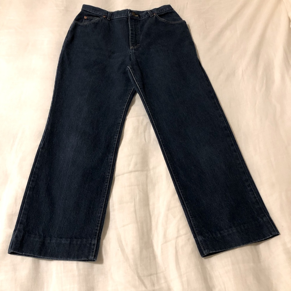 CLEARANCE Vintage Lee Wide Leg Hemmed Dark Wash Size 30 Jeans